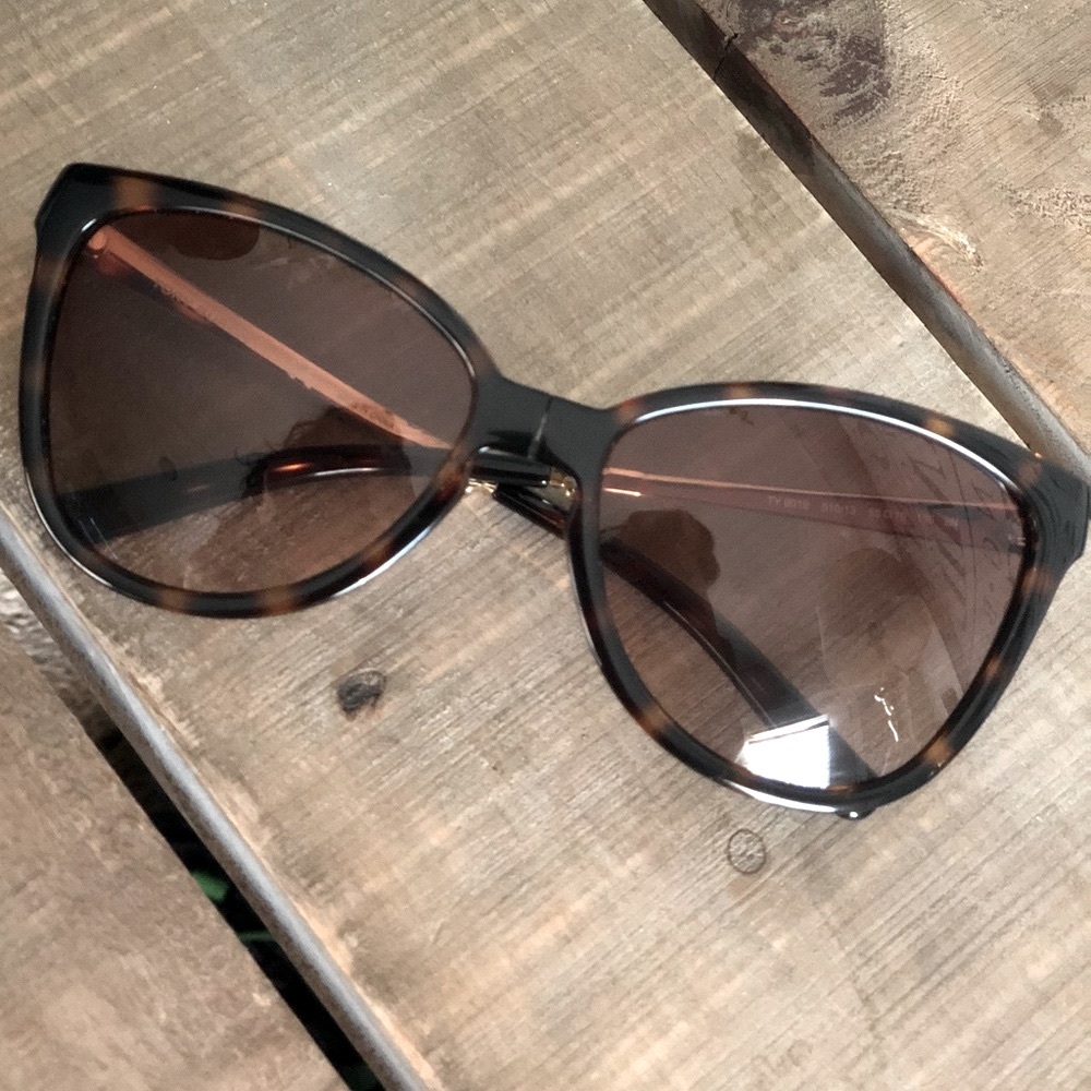 Tory Burch tortoise shell folding sunglasses